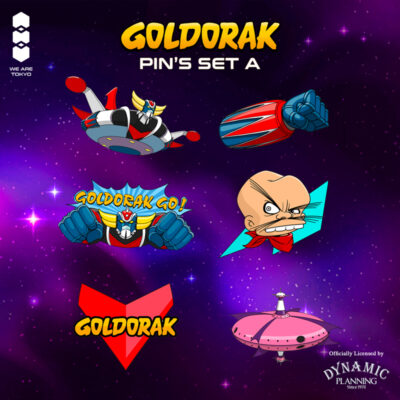 PRÉCOMMANDE Goldorak Mystery Box Pins Set A 5cm Asst 6pcs